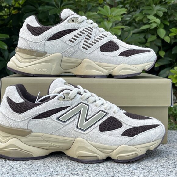 New Balance 9060 Mens Sneakers in Beige and Brown - Picture 1 of 14